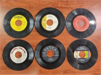 6 Assorted 45 Records