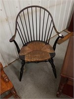 Black Chair with woven seat