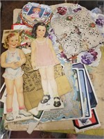 Lot of antique paper dolls, valentine day and