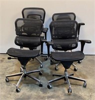 (4) Ergohuman Rolling Office Chairs