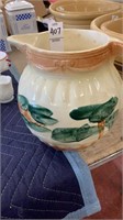 Decorative pottery pitcher