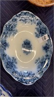 Flow blue bowl 12 inches wide