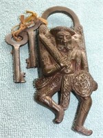 India Old Man Figurine Padlock