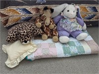Plush Animals, Pillow & Throw Blanket