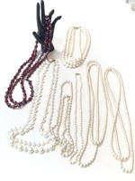 Pearl Necklace and Bead Necklace