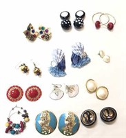 Collection of  Vintage Pierced Earrings