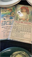 1921 Calendars and old cloth book