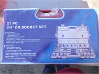 21pc 3/4" Drive Socket Set