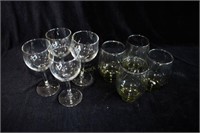 (4) TUMBLERS & (4) STEMWARE GLASSES
