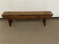 Early Wooden Pine Bucket Bench