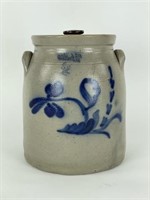 C. Hart & Son Stoneware Crock w/ Blue Flower