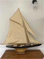 Model Sailboat with Stand