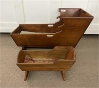 Early Dovetailed Cherry Wooden Cradle