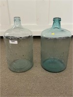 2 Large Glass Water Bottles