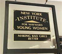 New York Institute Advertising Sign