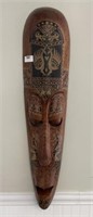 Contemporary Wooden Carved & Painted Face