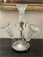 Vintage Glass & Silverplate Epergne