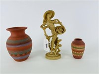 2 Southwest Pottery Vases & Sculpture