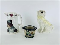 Staffordshire Dog, Portrait Pitcher, Amphora Bowl
