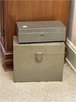 2 Metal Storage Boxes
