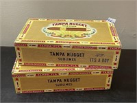 2 Tampa Nugget Cigar Boxes