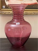 Large Cranberry Glass Vaes