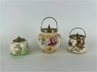 Royal Bonn Biscuit Jar & 2 Preserve Jars