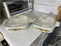 2 Vintage Corningware Casseroles
