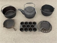 Collection of Cast Iron Cookware - 7 pieces