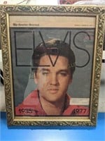 1977 Framed Elvis Newspaper Cutout