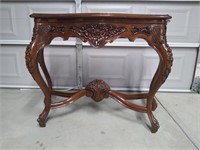 Antique Hardwood Table-41" x 31" x 16"