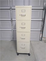 4 Drawer Metal File Cabinet on Wheels