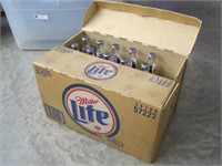 cardboard Miller Lite box w/19 R Petty Pepsi glass