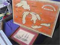 1977 Great Lakes shipwreck map+++