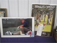 2 golf posters-1989 Oak Hill  & Reebok- signed