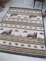 rug with bears  91" x 63"