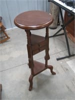 plant stand  w/2 small drawers 14" top-35" tall