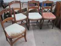 4 chairs - 2 pair - similar look and size