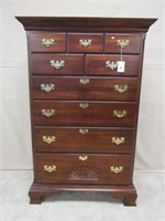 CHERRY HIGH CHEST OF DRAWERS: