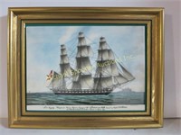 B&G LTD ED. FRAMED DANISH MARINE PORCELAIN PLAQUE