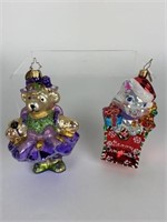 Christopher Radko Cat Ballet Bear Ornaments