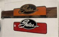 (2) Vintage Gates Tires Signs