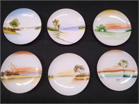6 Vintage  Meito China Plates 8" - Japan