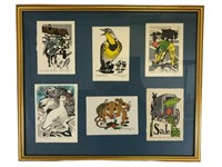 Set of 6 DANNY PIERCE Signed Etchings