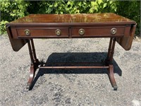 HECKMAN Antique Regency Style Dropleaf Sofa Table