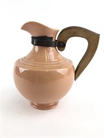 MCM Franciscan Pottery Ceramic Pitcher w/ Wooden