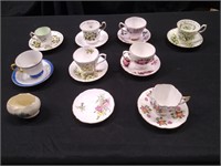 Vintage 18 pc. England Made Teacups & Saucers