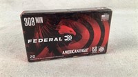 (20) Federal 150gr 308 Winchester FMJBT Ammo