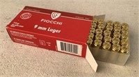 (50) Fiocchi 9mm Luger ammunition