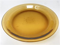 Vintage 10" Amber Glass Pie Plate